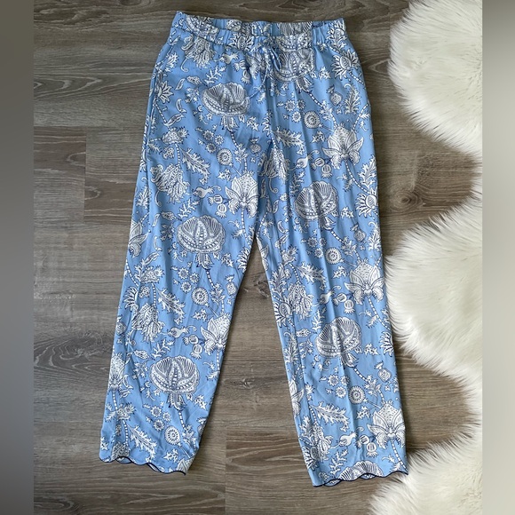 🩵💙 Roller Rabbit x Target Women's Floral Vines Long Sleeves & Pants PJ Set Blue - Picture 6 of 11